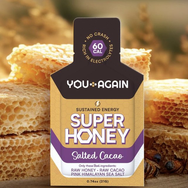 You Again Super Honey packet on honeycomb